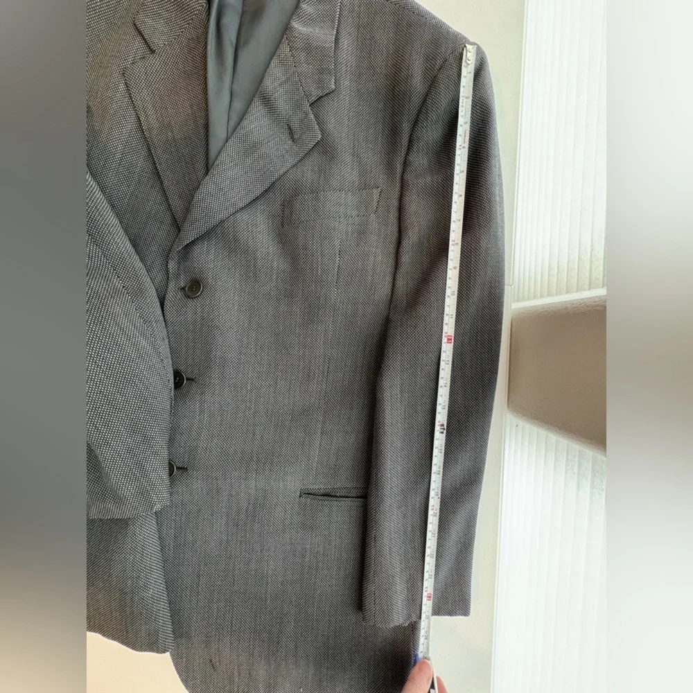 Giorgio Armani Collezioni Wool Blazer Neiman Marcus Gray Houndstooth